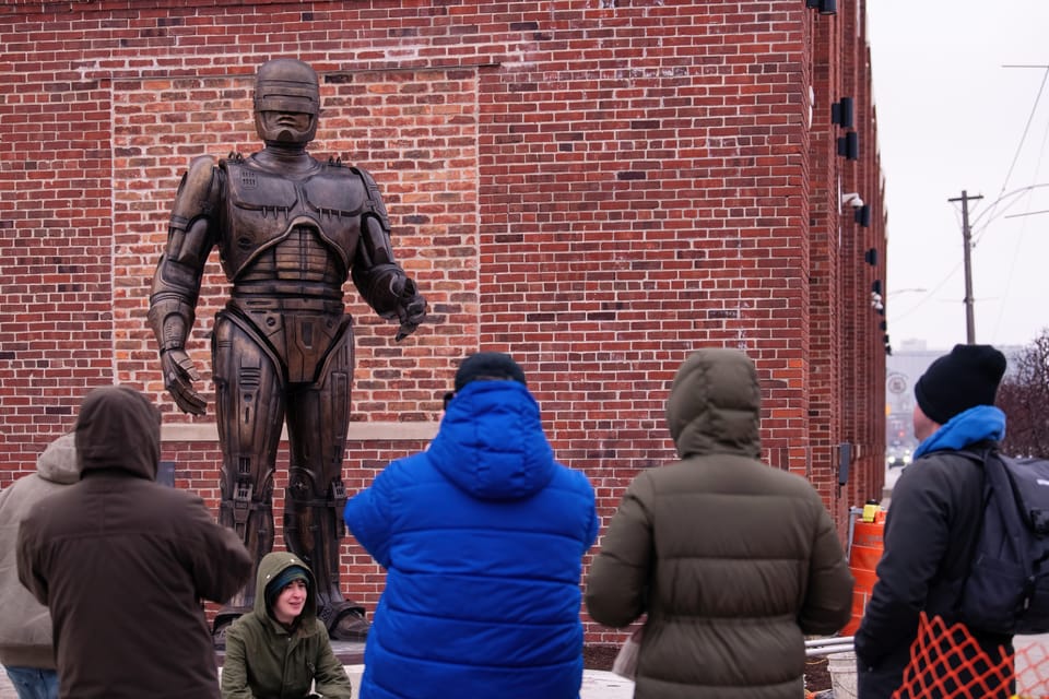 Featured image for the EXCLUSIVE: The Inside Story of Detroit's RoboCop Statue podcast.
